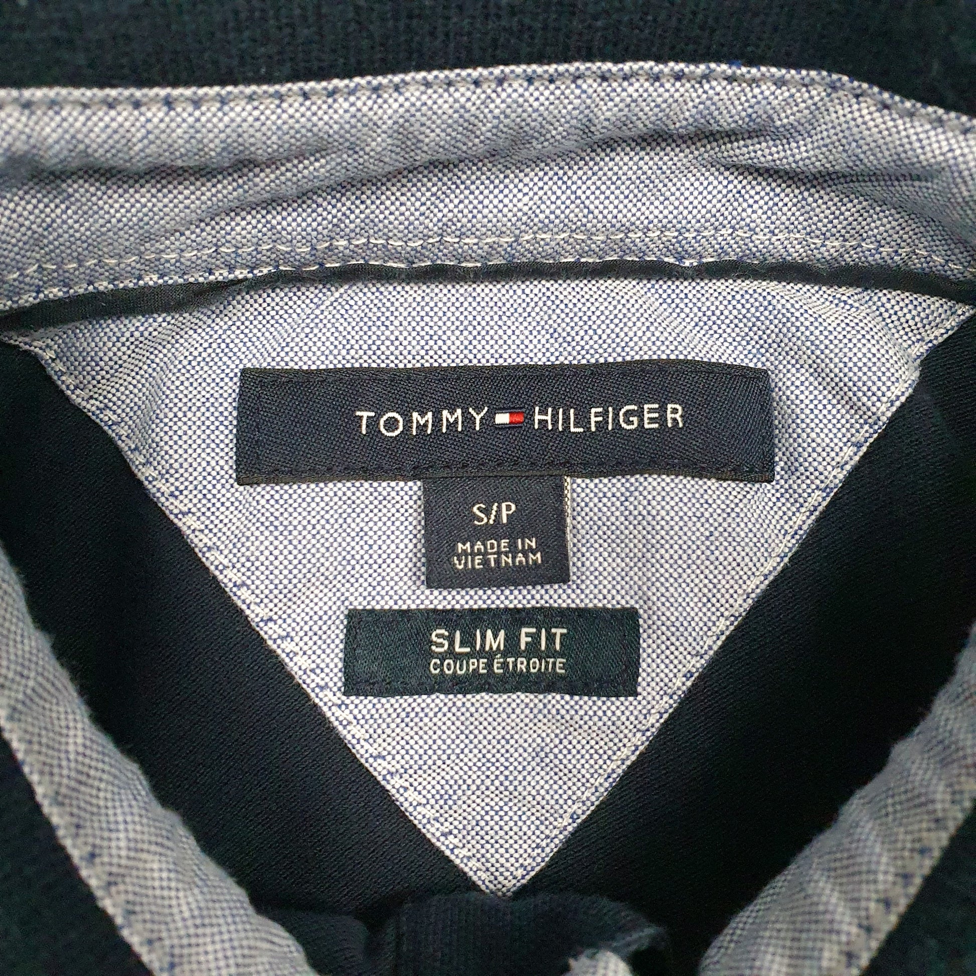 Mens Navy Tommy Hilfiger  Hoodie Polo Shirt