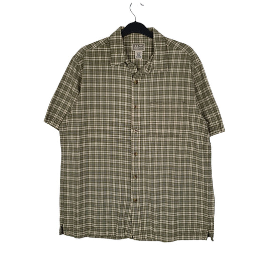 Mens Green L.L.Bean  Short Sleeve Shirt