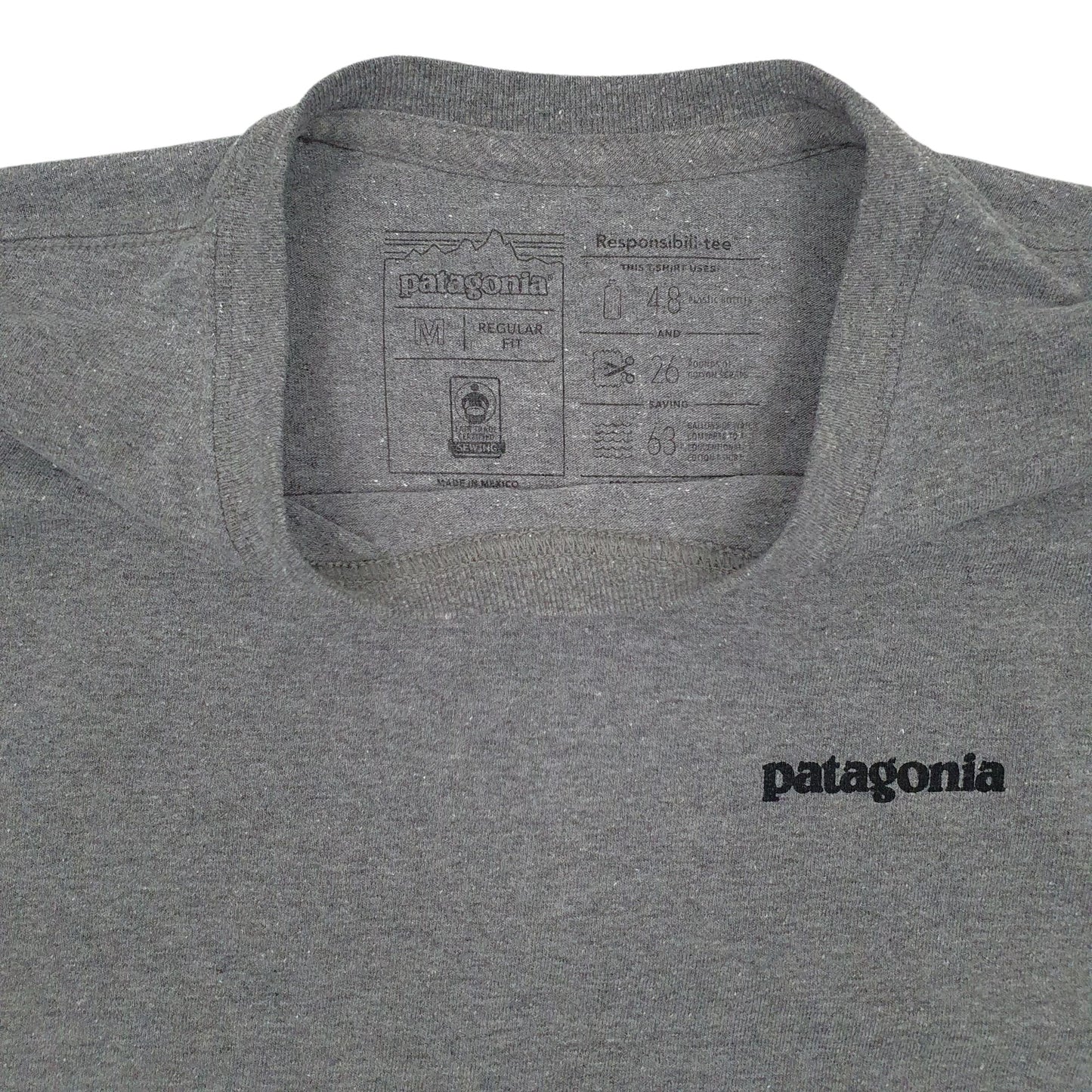 Mens Grey Patagonia   T Shirt