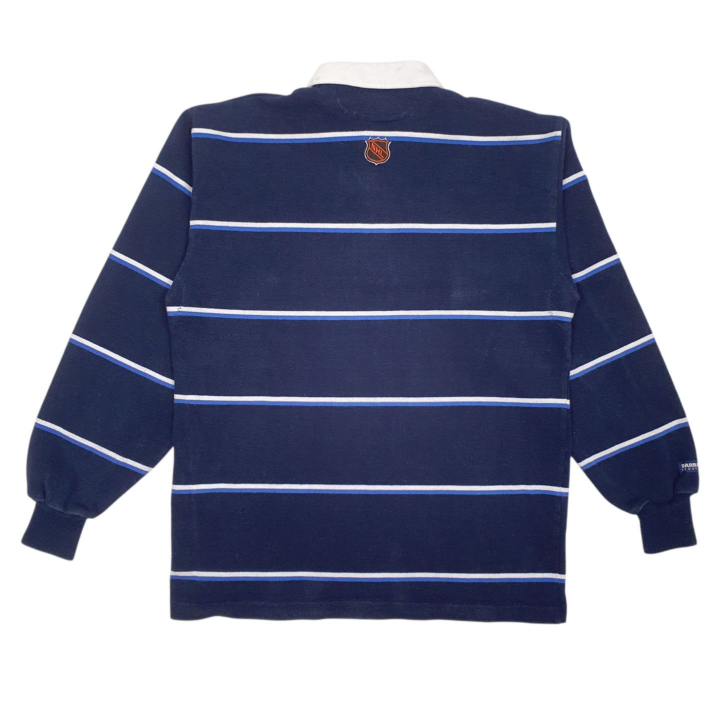 Mens Navy Barbarian Rugby NHL Toronto Maple Leafs Crewneck Polo Shirt