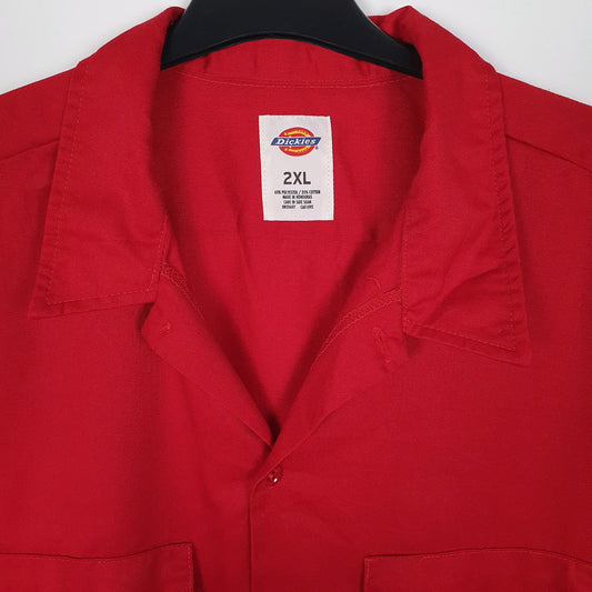 Mens Red Dickies Workwear  Shirt