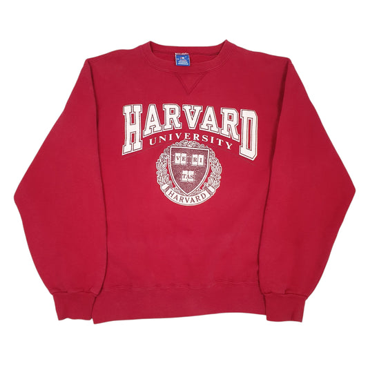 Mens Red Champion Vintage Made In USA Harvard Crewneck Jumper