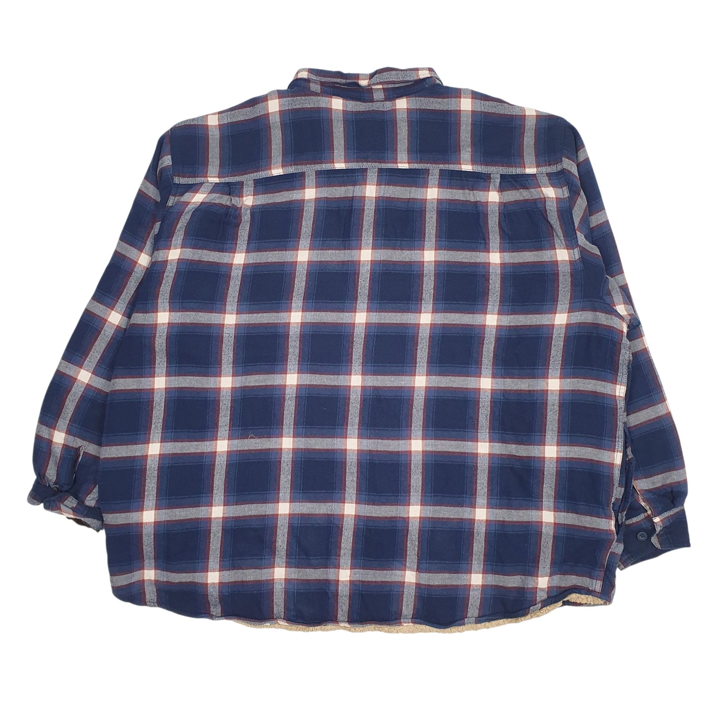 Mens Blue Wrangler Sherpa Lined Crewneck Coat