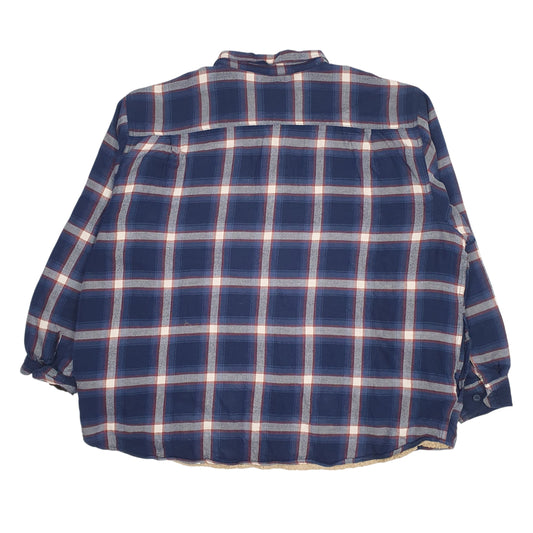 Mens Blue Wrangler Sherpa Lined Crewneck Coat