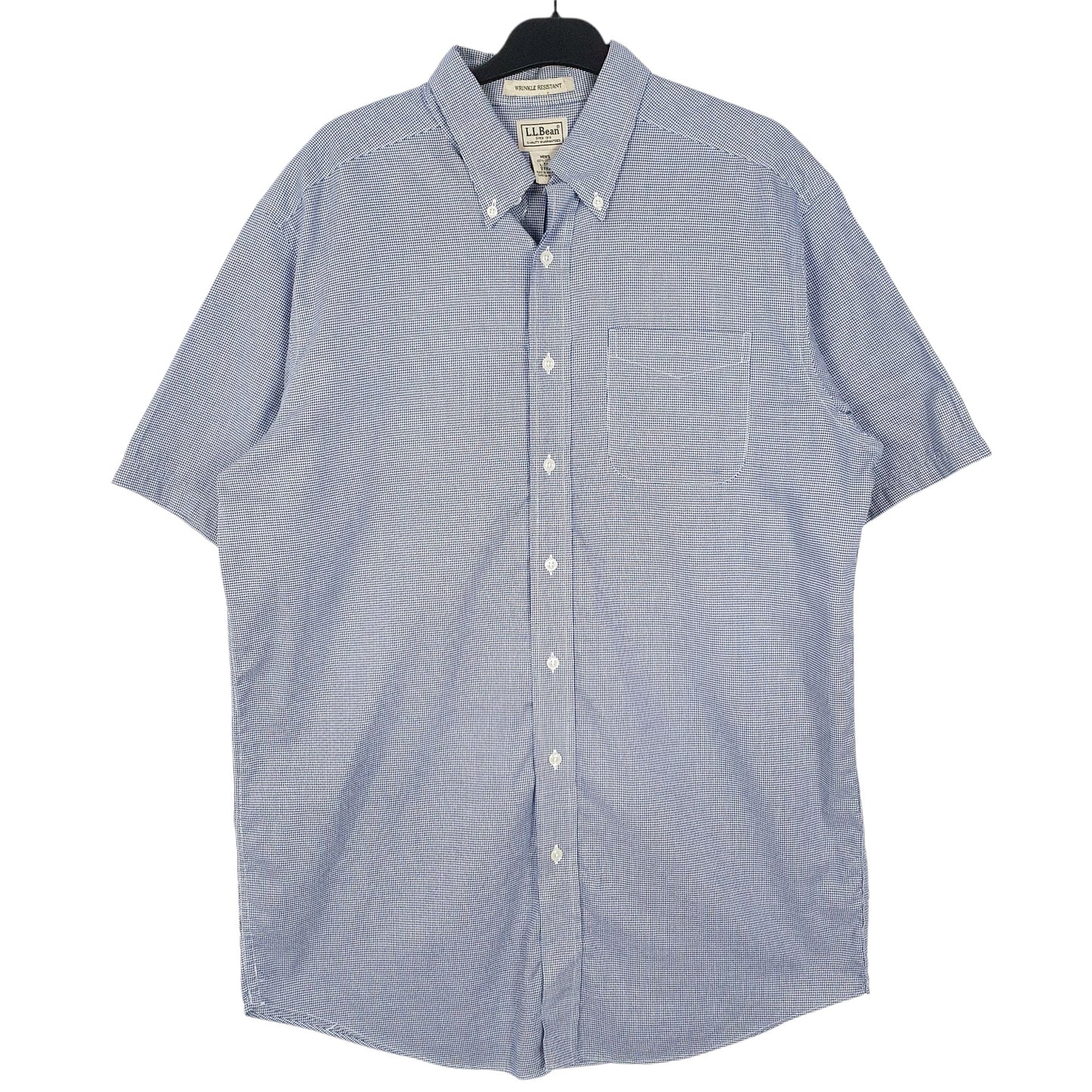 Mens Blue L.L.Bean  Short Sleeve Shirt