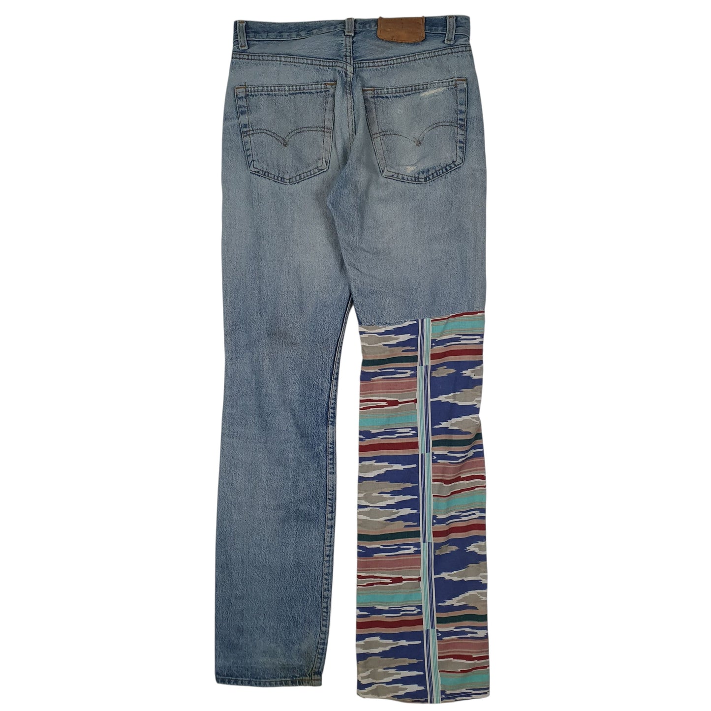 Mens Blue Levis Vintage 00s Quarter Zip Jeans