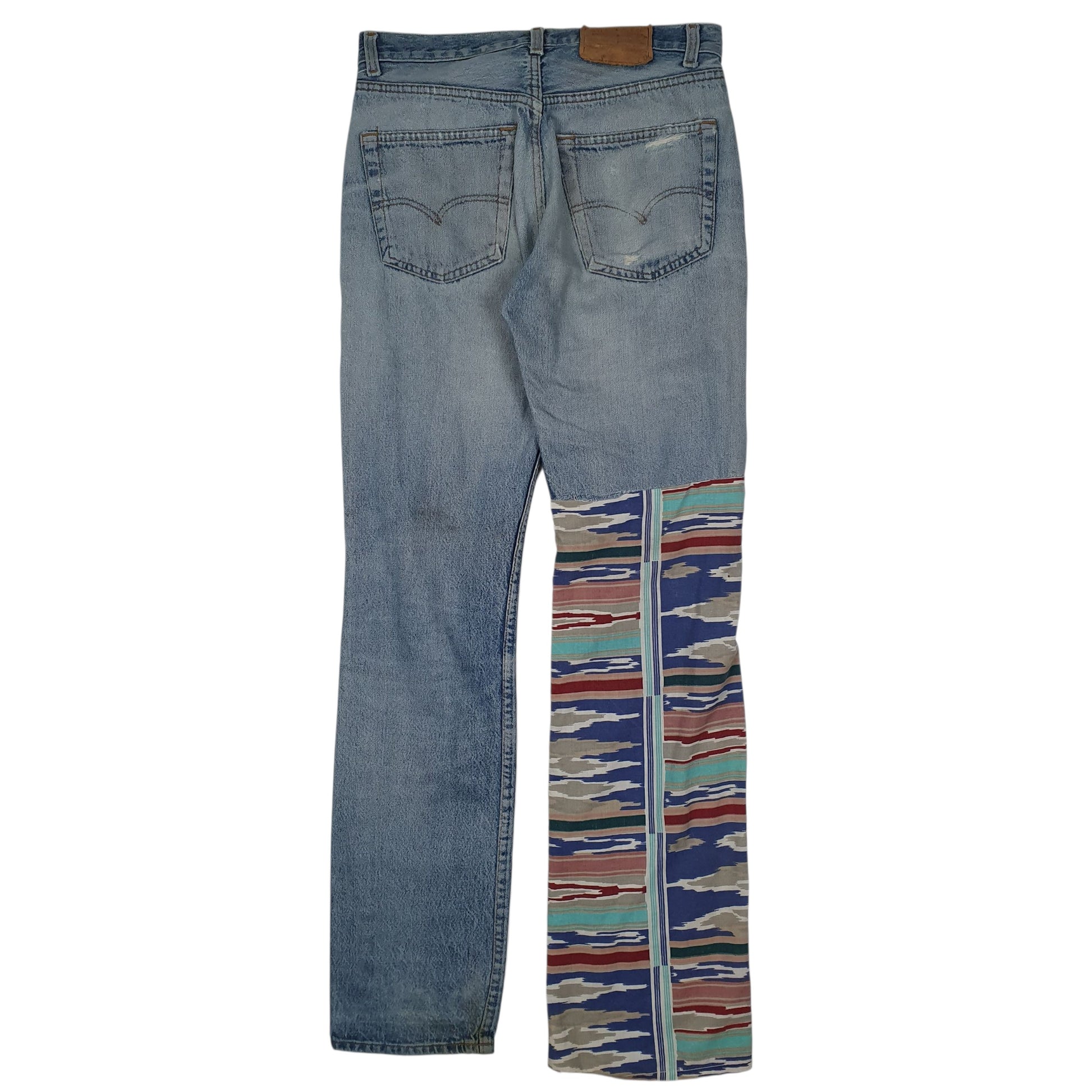 Mens Blue Levis Vintage 00s Quarter Zip Jeans