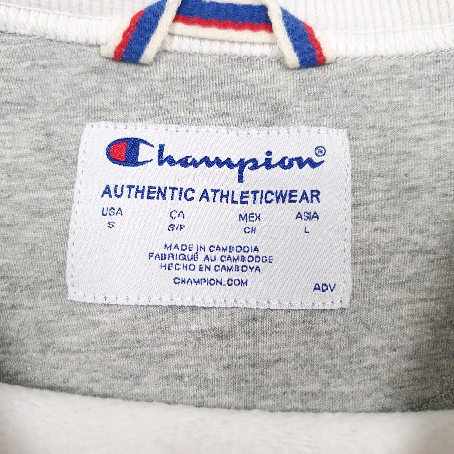 Mens White Champion  Crewneck Jumper