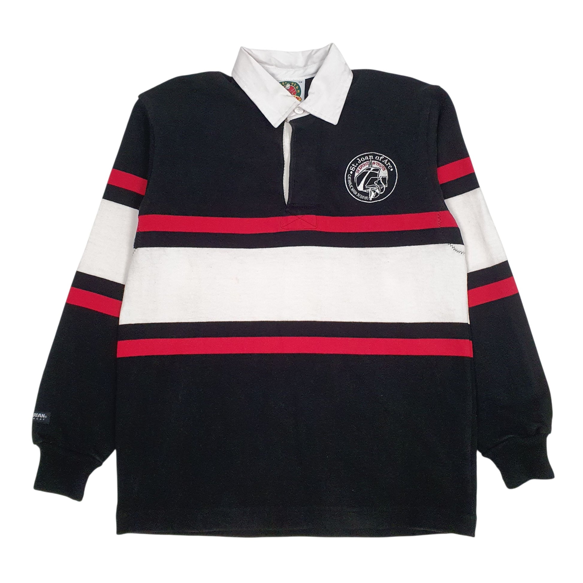 Mens Black Barbarian  Long Sleeve Polo Shirt