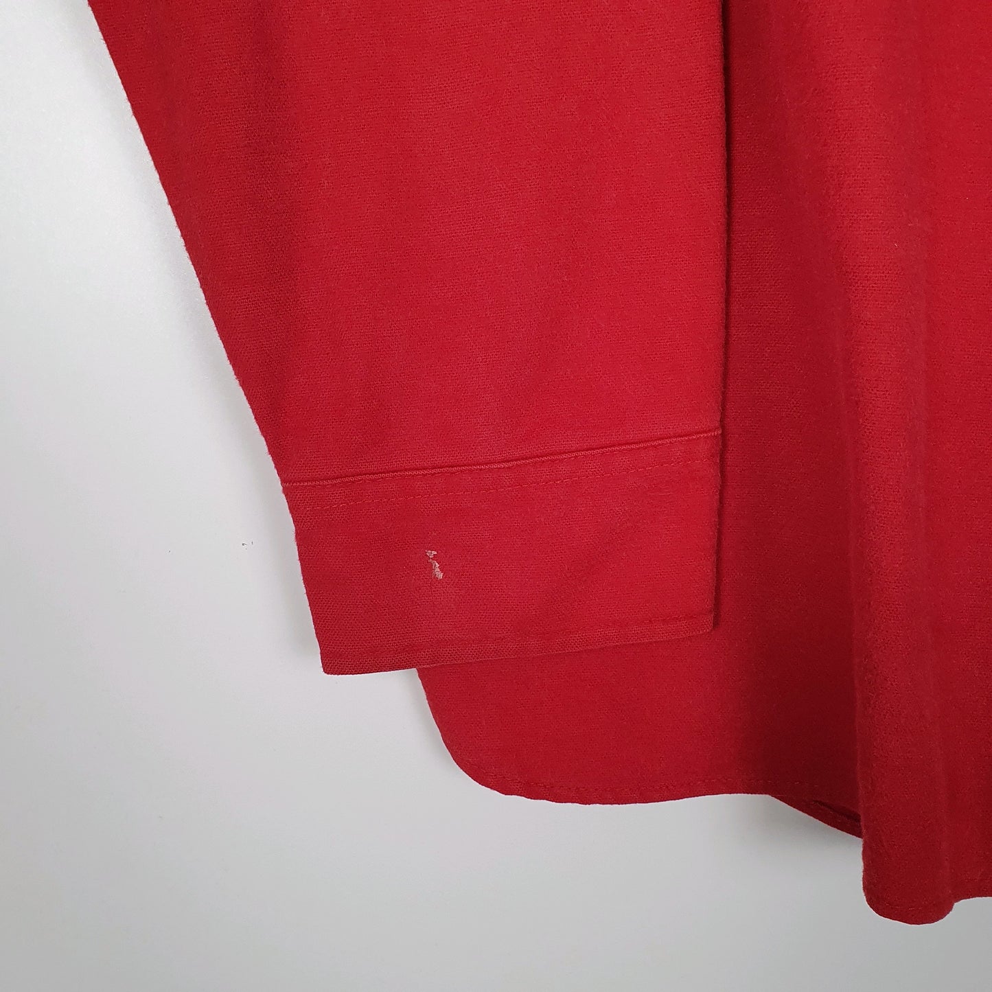 Mens Red Woolrich Vintage 1980s Thick Chamois  Shirt