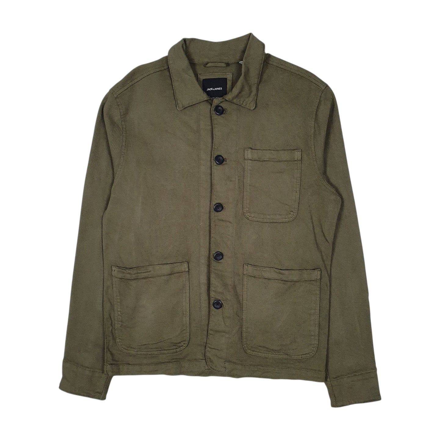 Mens Green Jack & Jones Chore Blazer Crewneck Coat
