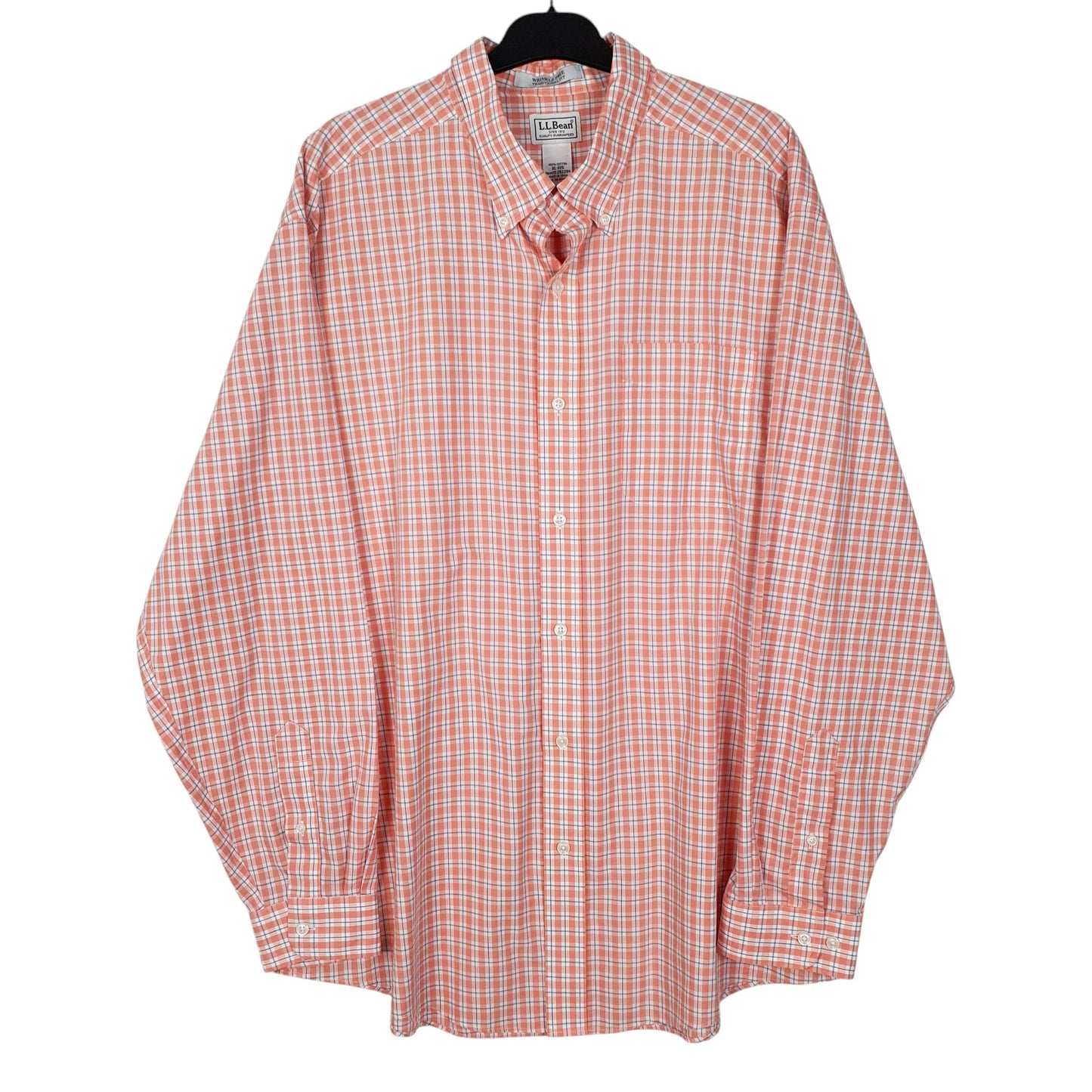 Mens Pink L.L.Bean Traditional Long Sleeve Shirt