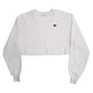 Womens White Champion Reverse Weave Crop Top Crewneck Jumper
