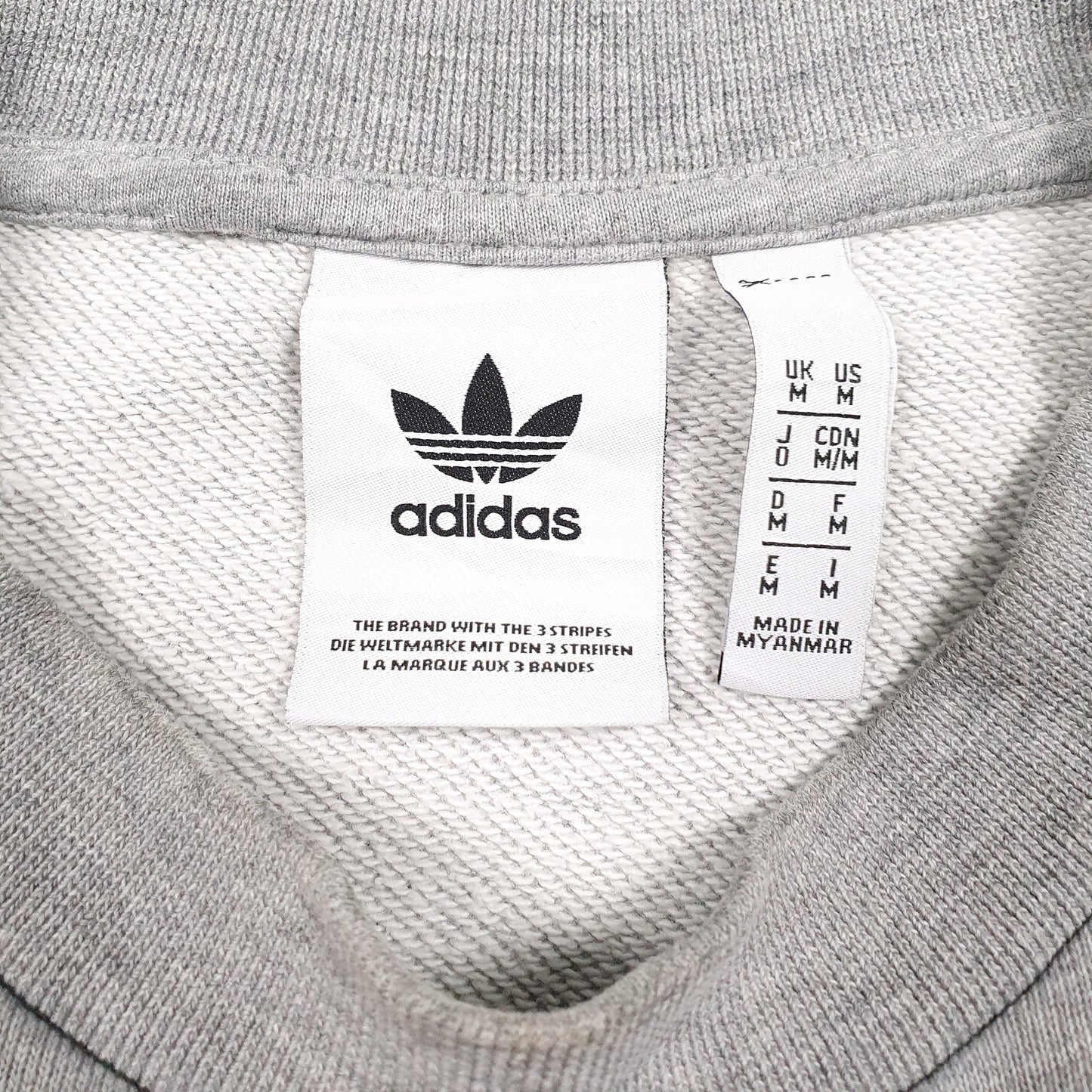 Mens Grey Adidas  Crewneck Jumper