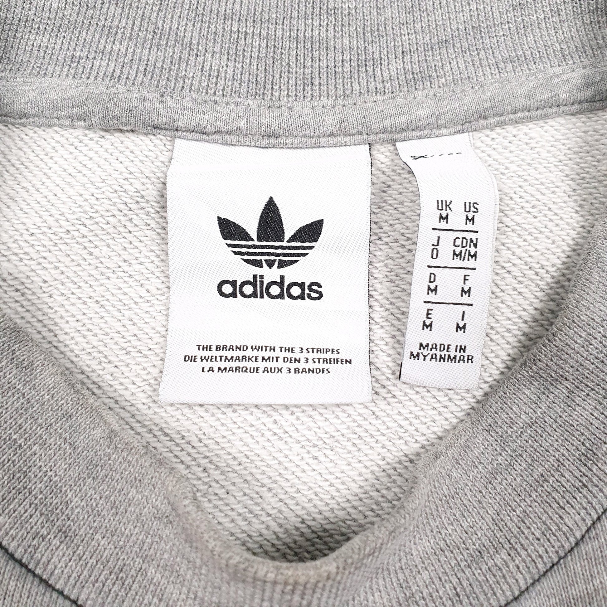 Mens Grey Adidas  Crewneck Jumper