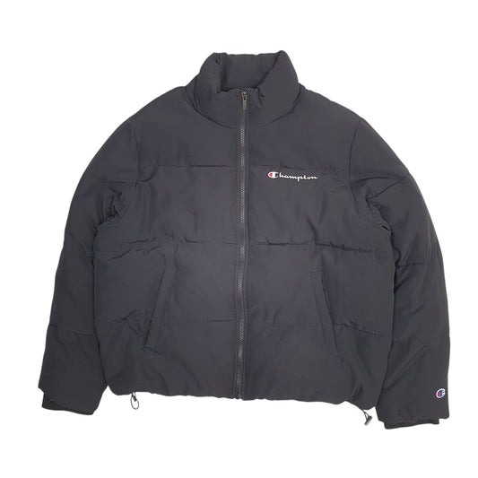 Mens Black Champion Full Zip Coat