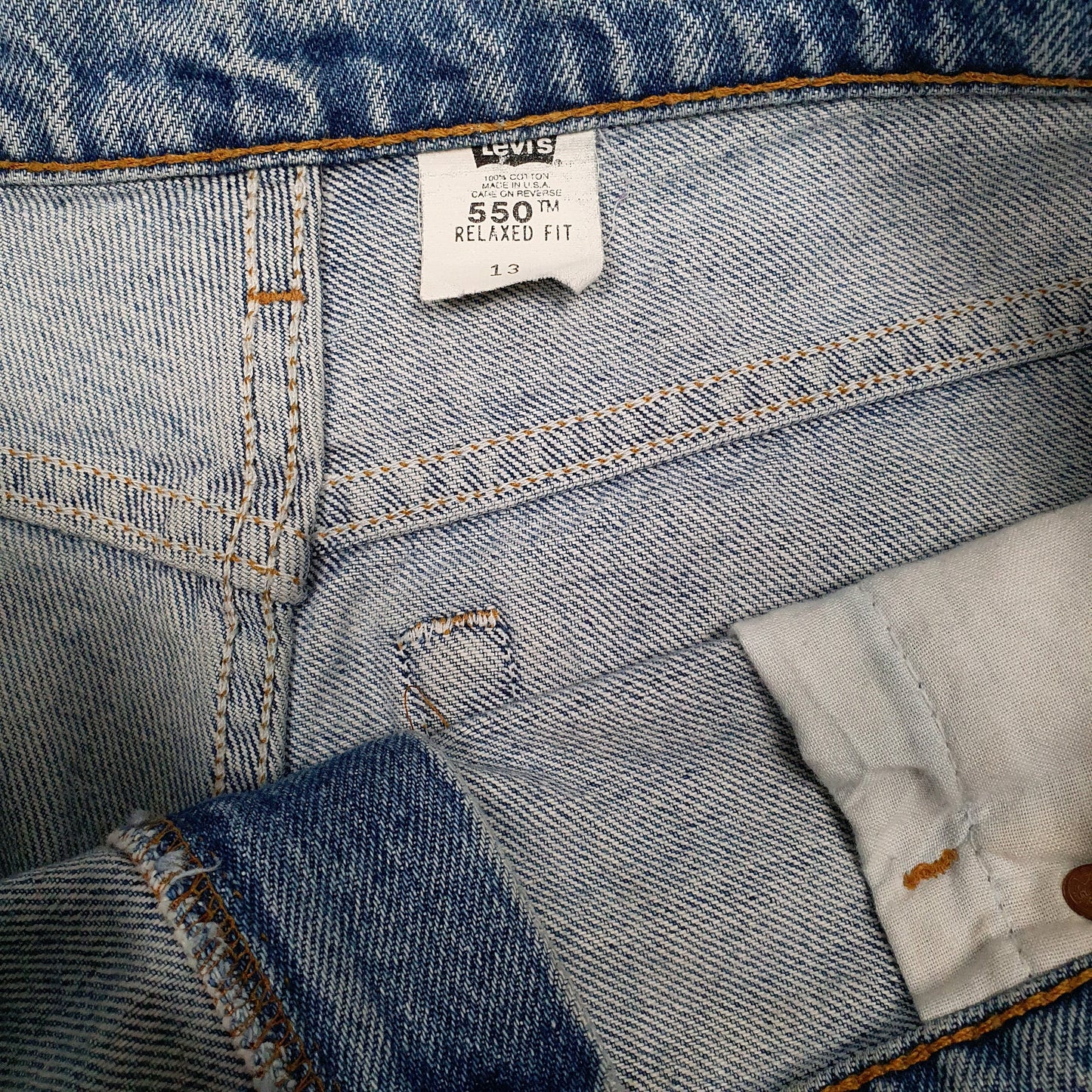 Womens Blue Levis 550 Vintage 90s Made In USA  Shorts