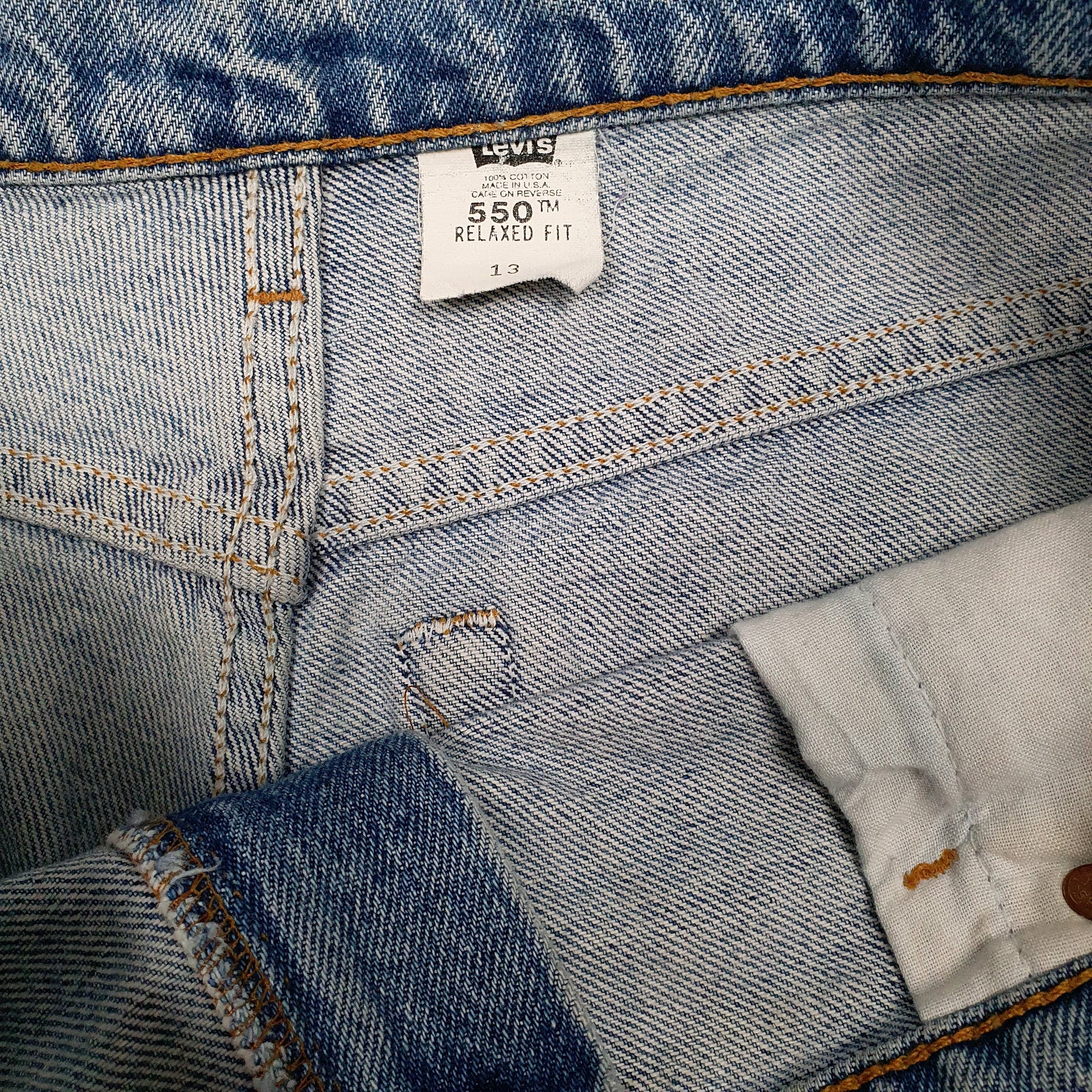 Womens Blue Levis 550 Vintage 90s Made In USA  Shorts