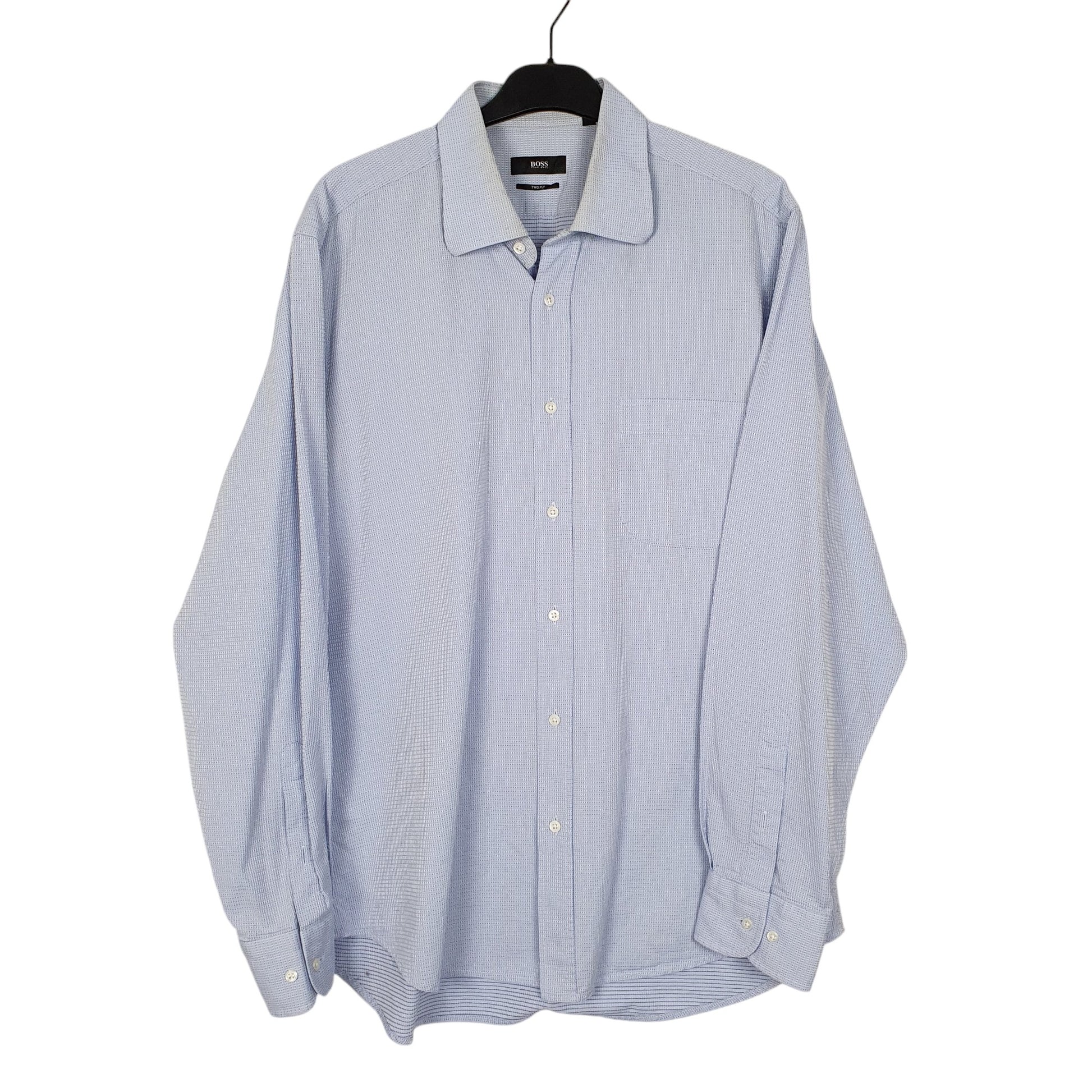Mens Blue Hugo Boss  Long Sleeve Shirt