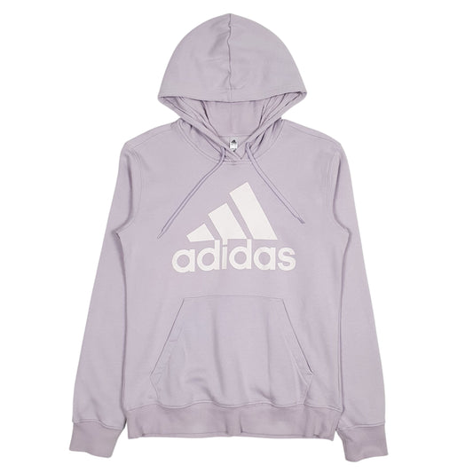 Womens Purple Adidas Spellout Hoodie Jumper