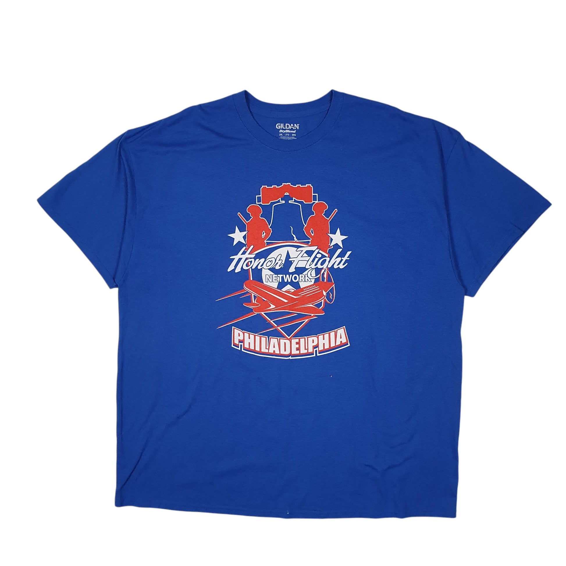 Mens Blue Gildan Philadelphia Honor Flight Short Sleeve T Shirt