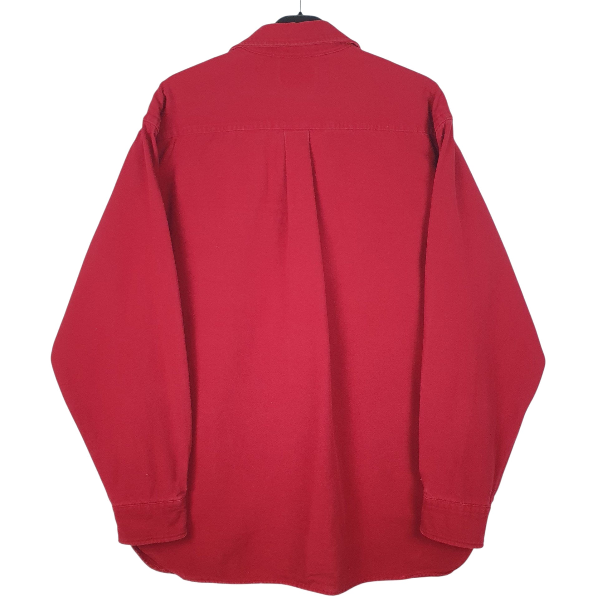Mens Red L.L.Bean Chamois  Shirt