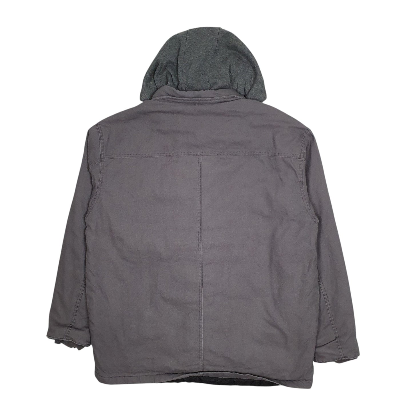 Mens Grey Wrangler Bomber Hoodie Chore  Coat