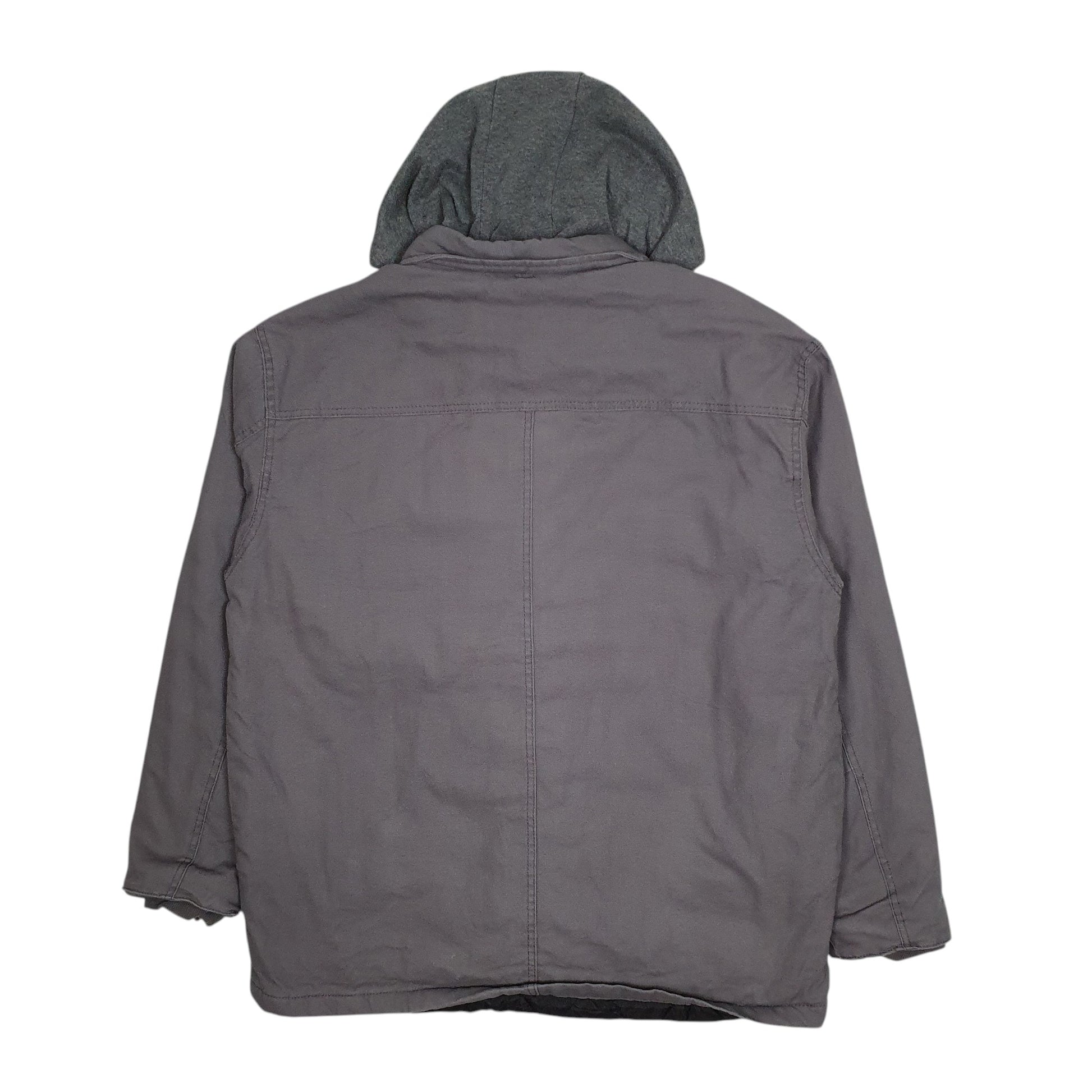 Mens Grey Wrangler Bomber Hoodie Chore  Coat