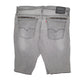 Mens Grey Levis 514 Ripped  Shorts
