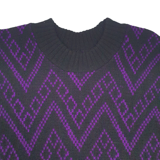 Mens Black Unbranded Knit Crewneck Jumper