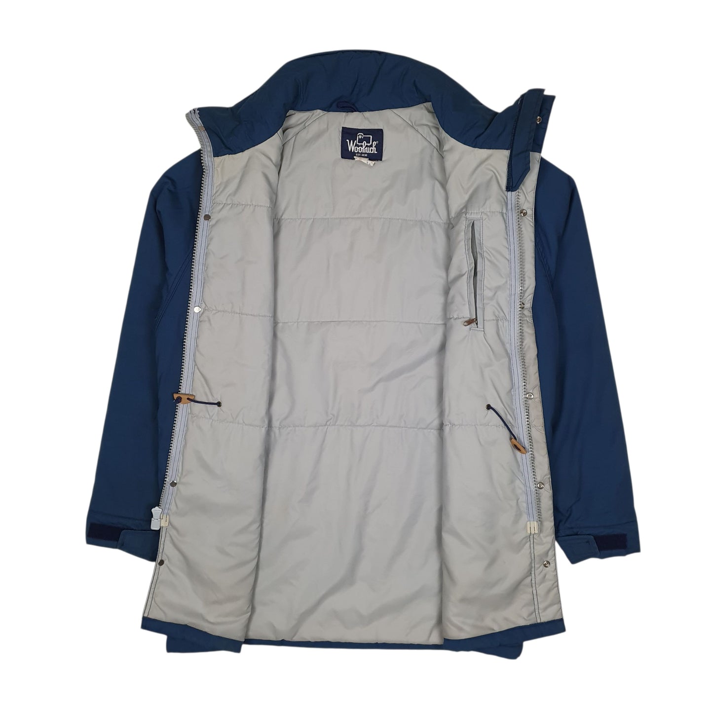 Mens Blue Woolrich Vintage 1980s Parka Field  Coat