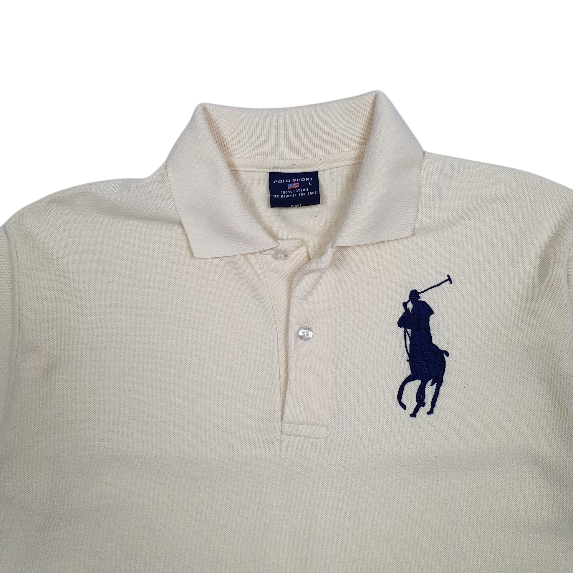 Mens Cream Ralph Lauren Polo Sport  Polo Shirt
