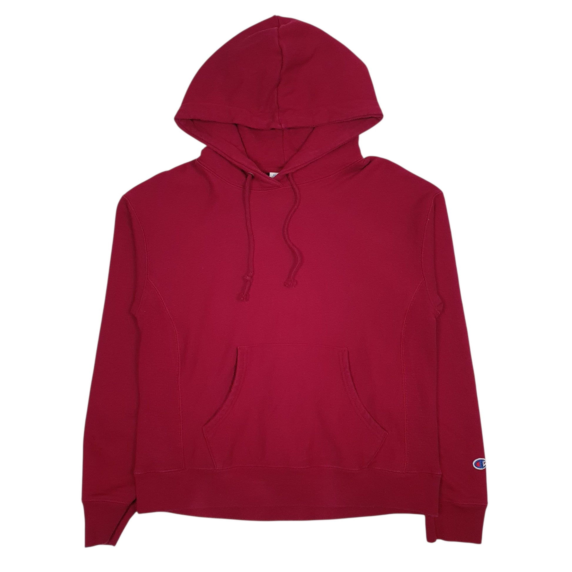 Womens Red Champion Reverse Weave Hoodie Jumper