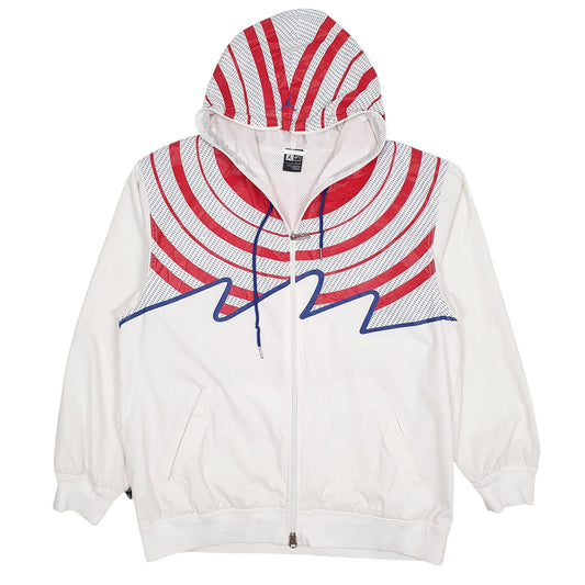 Mens White Nike Air Jordan 5 AF-1 Fusion Hoodie Coat