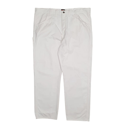 Mens White Wrangler  Carpenter Trousers