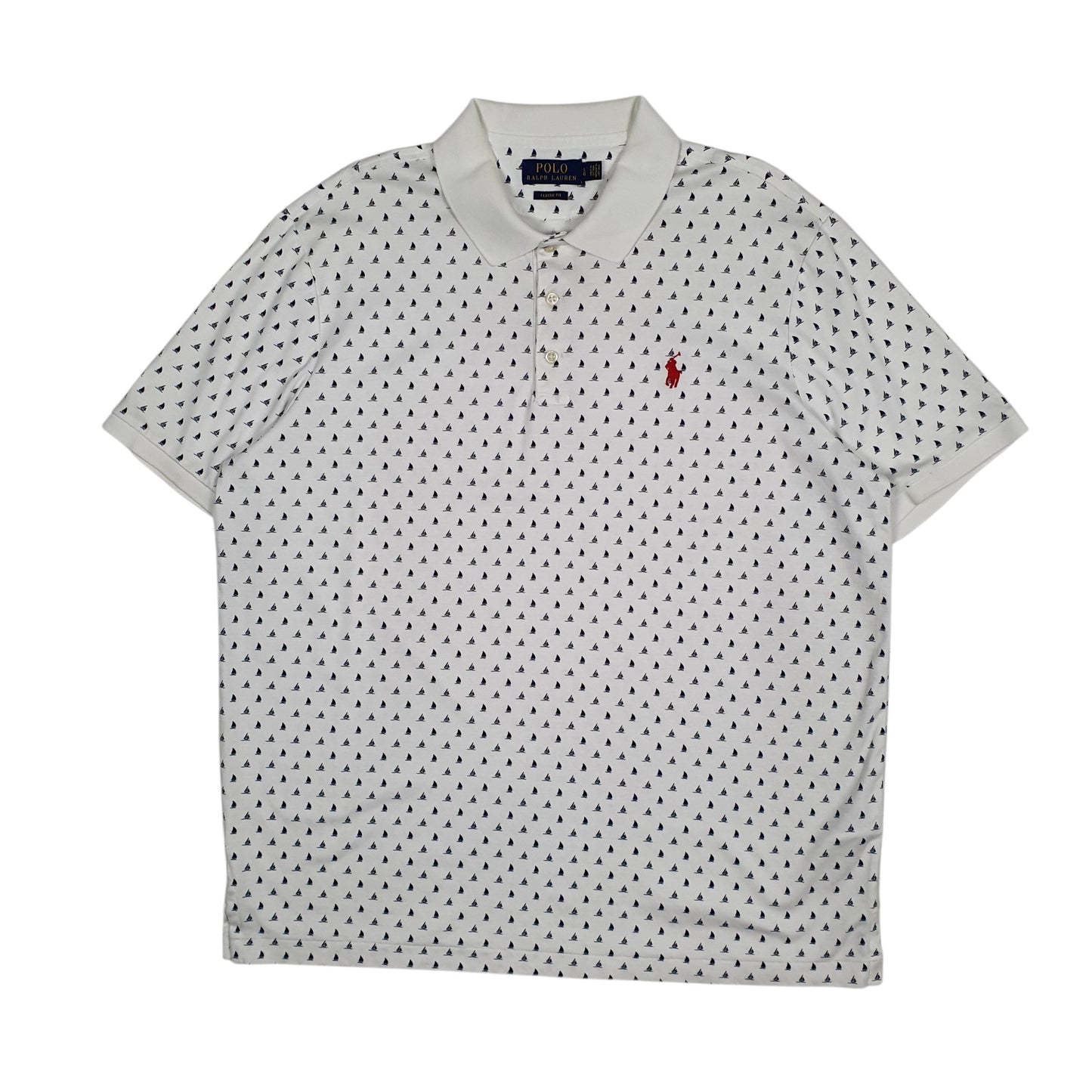 Mens White Polo Ralph Lauren Performance Short Sleeve Polo Shirt