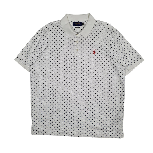 Mens White Polo Ralph Lauren Performance Short Sleeve Polo Shirt