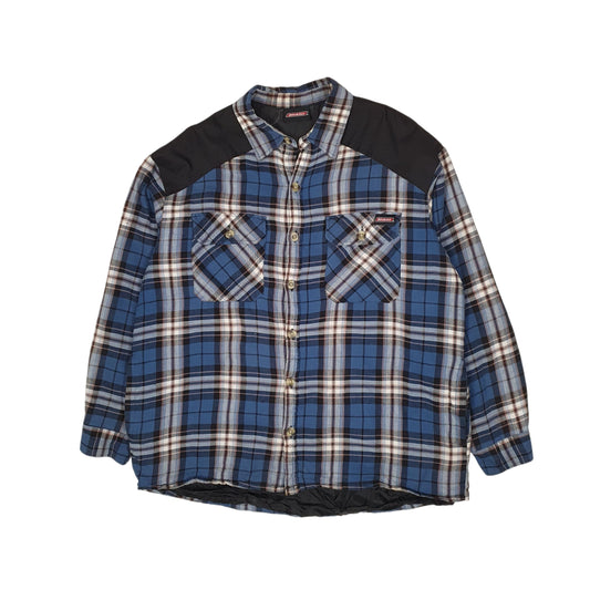 Mens Blue Dickies Plaid Shacket  Coat
