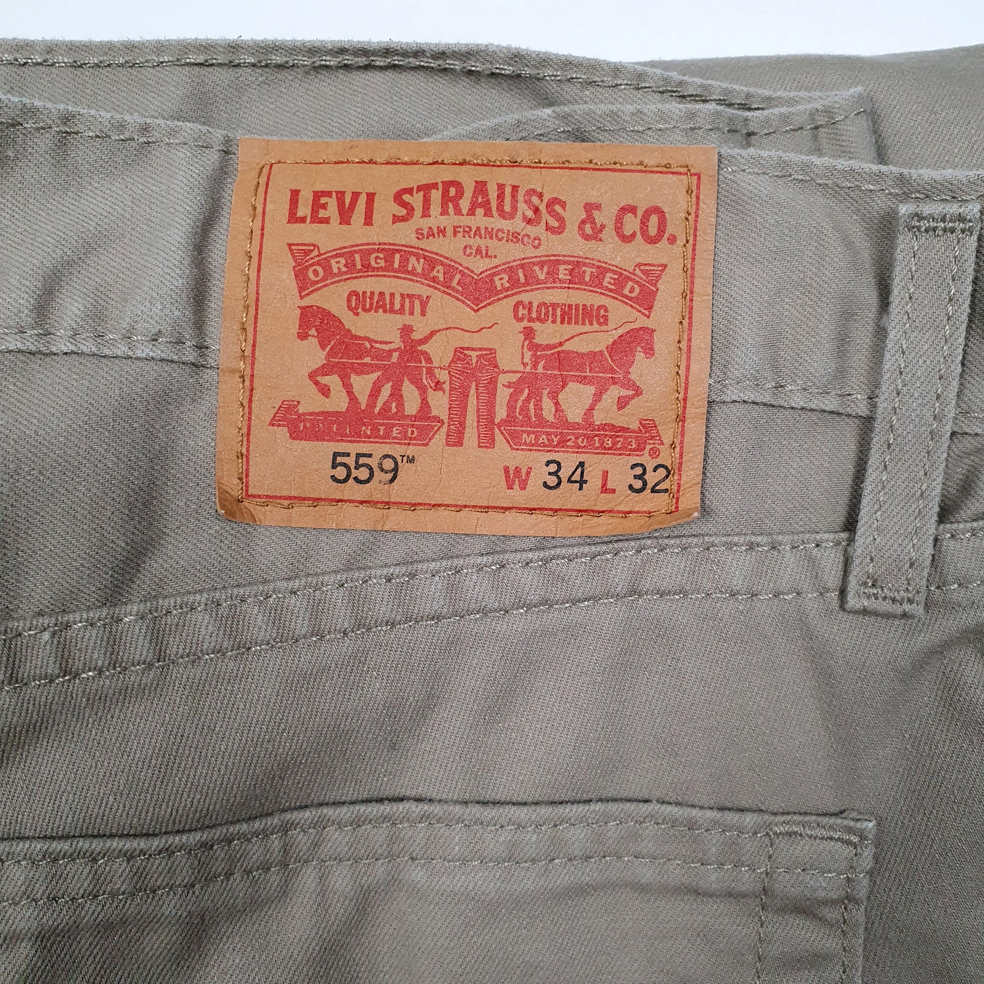 Mens Beige Levis 559  Trousers