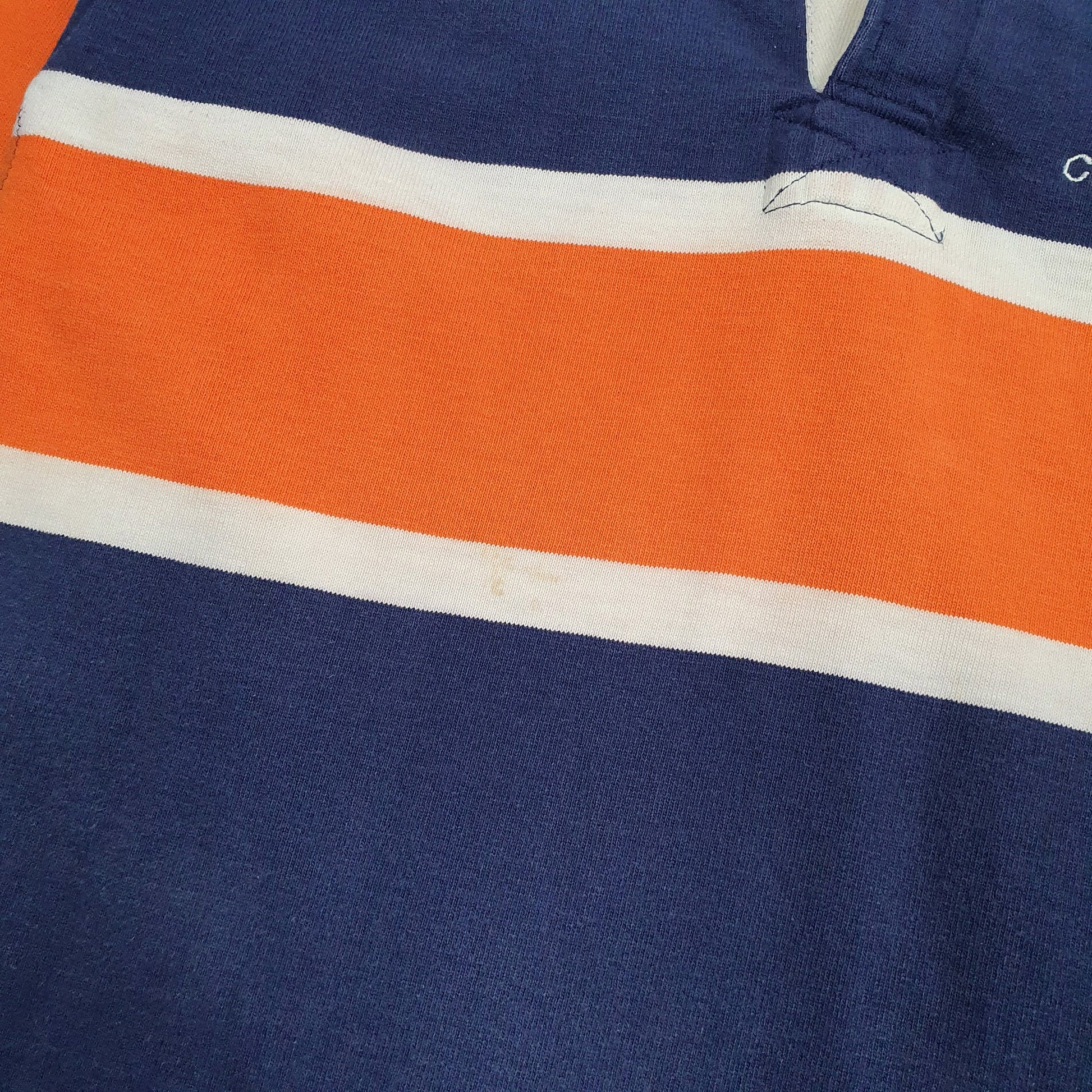 Mens Navy Barbarian Rugby Crewneck Polo Shirt