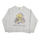Mens Grey Looney Tunes Vintage 90s Made In USA Crewneck Jumper