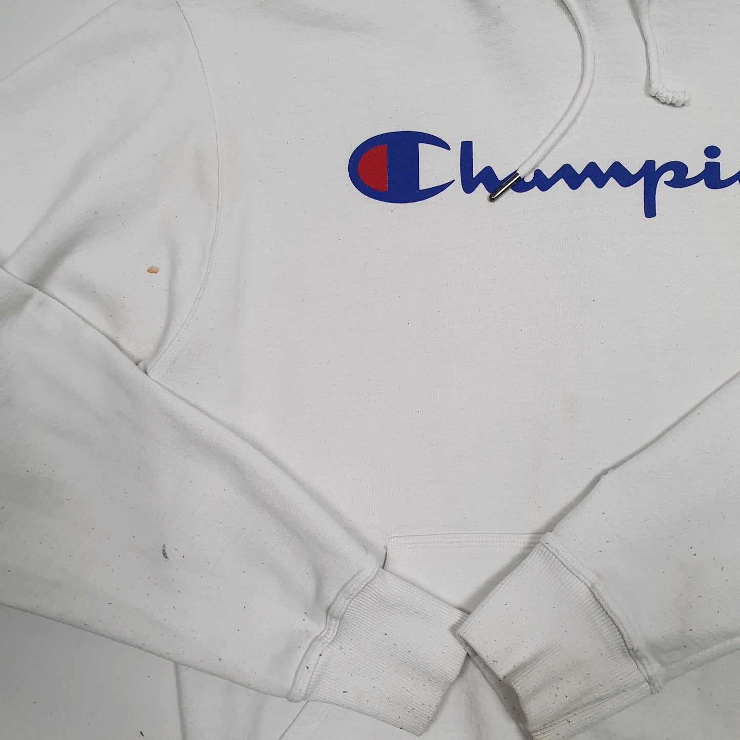Mens White Champion  Hoodie Jumper