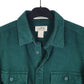 Mens Green L.L.Bean Thick Chamois  Shirt