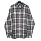 Mens Cream L.L.Bean Chamois Flannel Long Sleeve Shirt