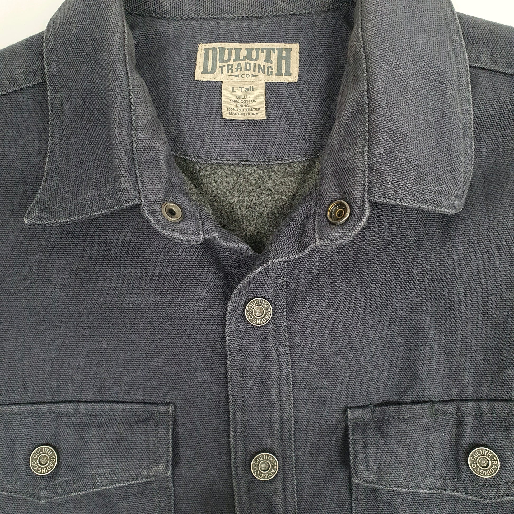 Mens Blue Duluth Trading Co Workwear Fleece Lined  Coat