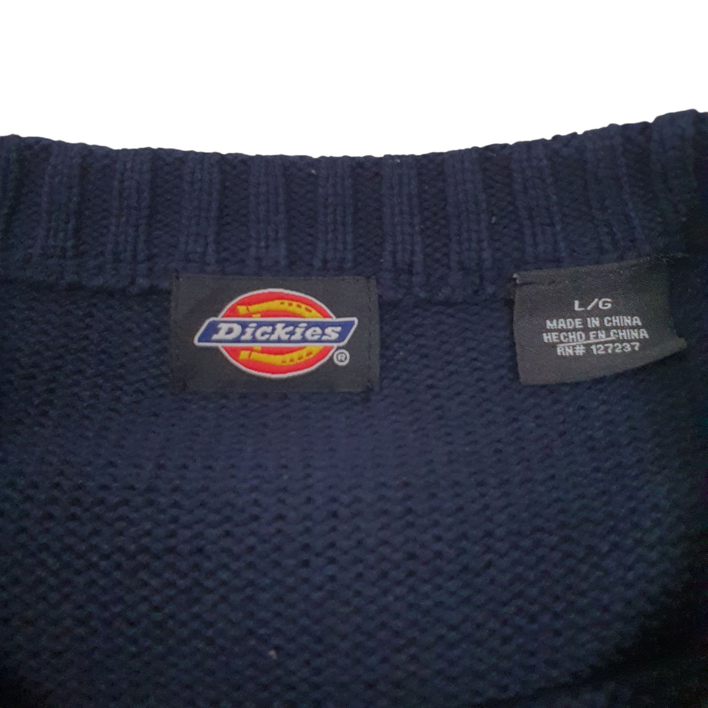 Mens Navy Dickies Knitwear Crewneck Jumper