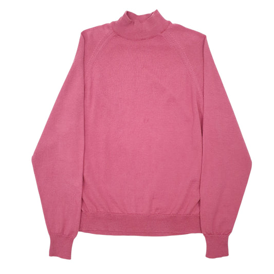 Womens Pink Country Collection Merino Wool Crewneck Jumper