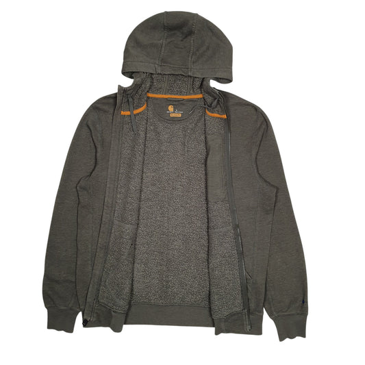 Mens Green Carhartt Hoodie Full Zip Jumper