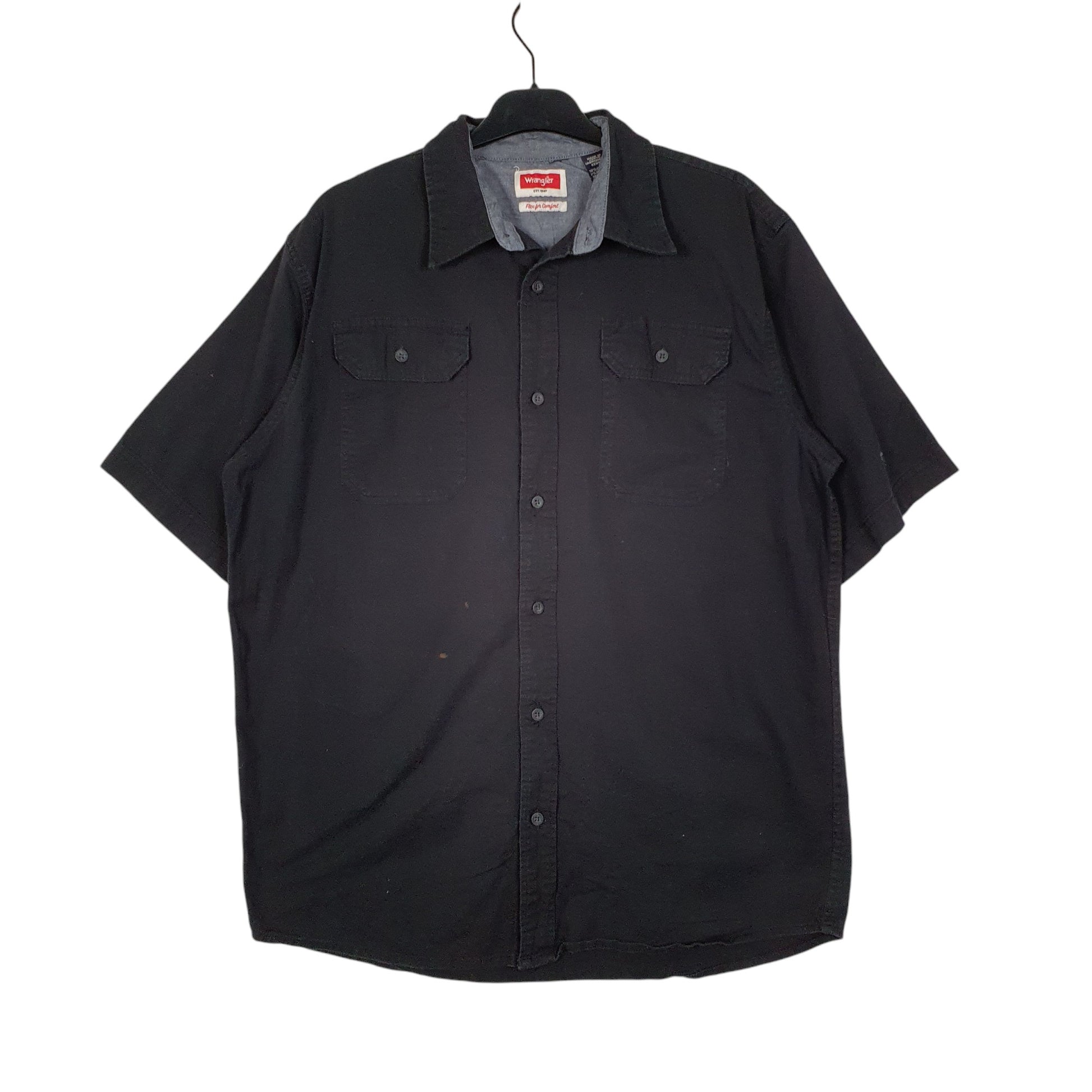 Mens Black Wrangler  Short Sleeve Shirt