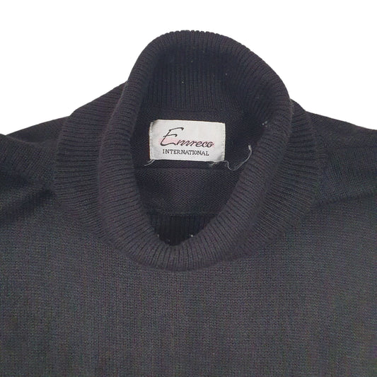 Womens Black Emreco  Turtle Neck Jumper